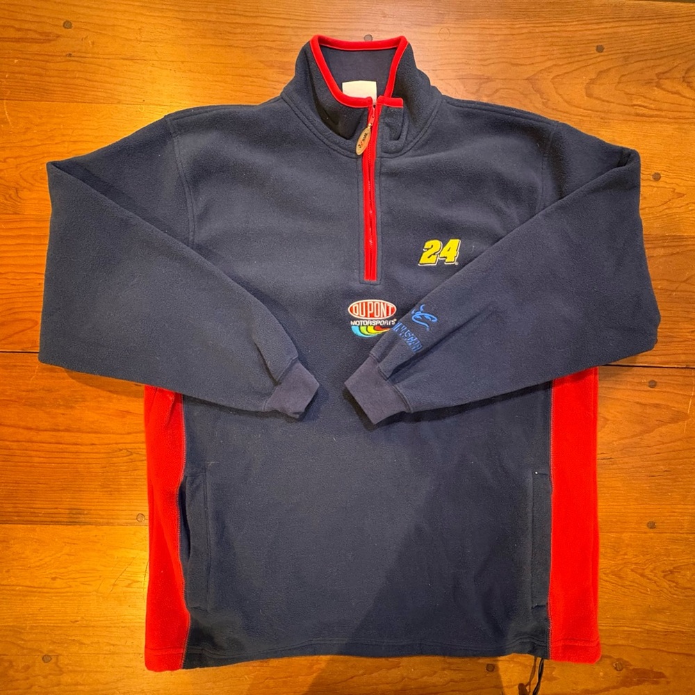 Jeff Gordon 24 Chase Authentics Nascar Winter Fleece Sweater Shirt Jacket Large